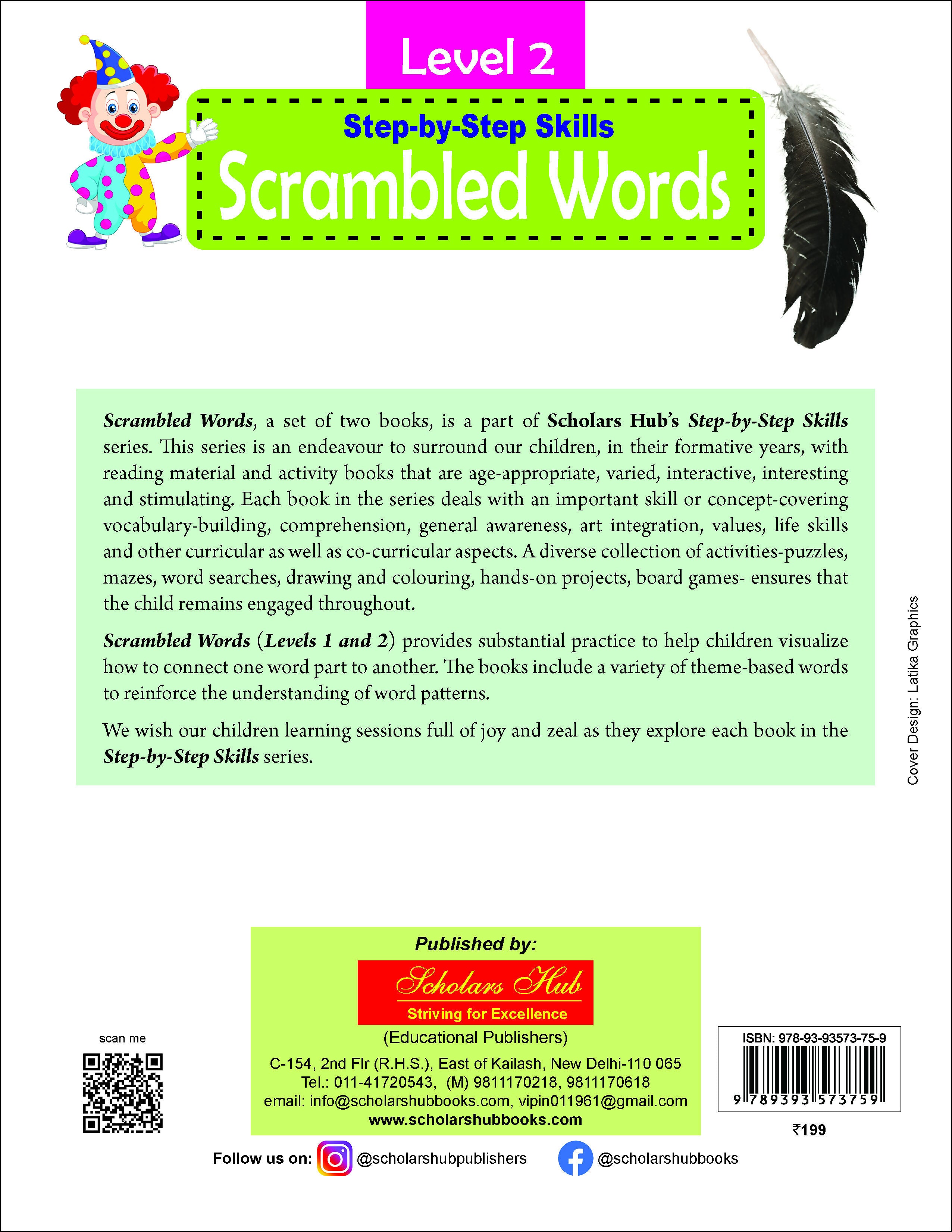 Step By Step Skills Scrambled Words-2Tearble Colourful Worksheets) - Dista