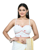 Thumbnail for Joban Fashion Women's White Embroidered Stitched Blouse