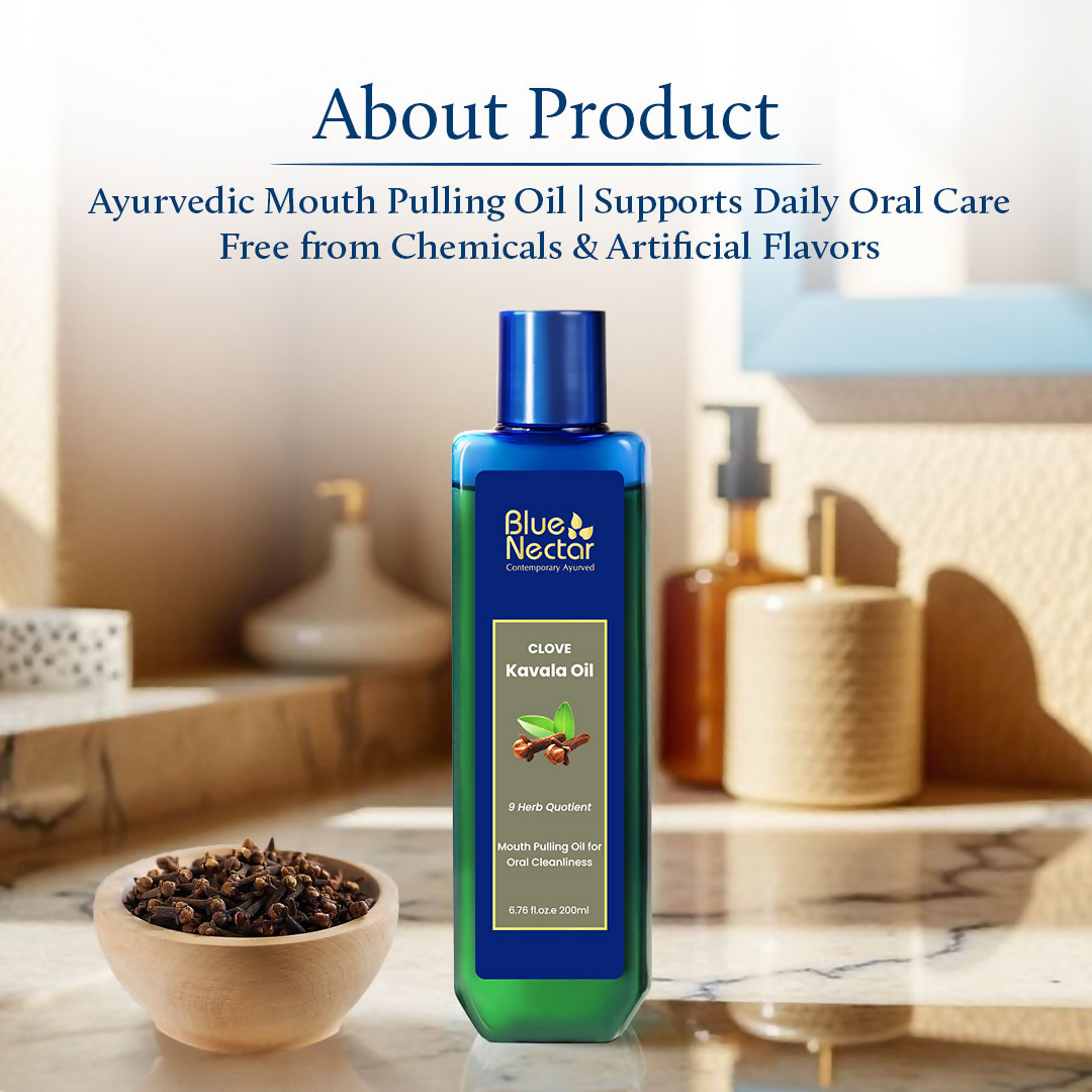 Blue Nectar Clove Oil Pulling Ayurvedic Mouthwash - Distacart
