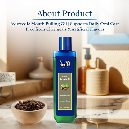 Blue Nectar Clove Oil Pulling Ayurvedic Mouthwash - Distacart