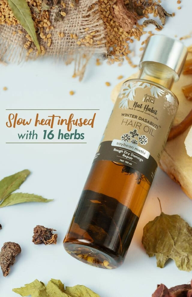 Nat Habit Soybean Methi Winter Hair Oil - Distacart