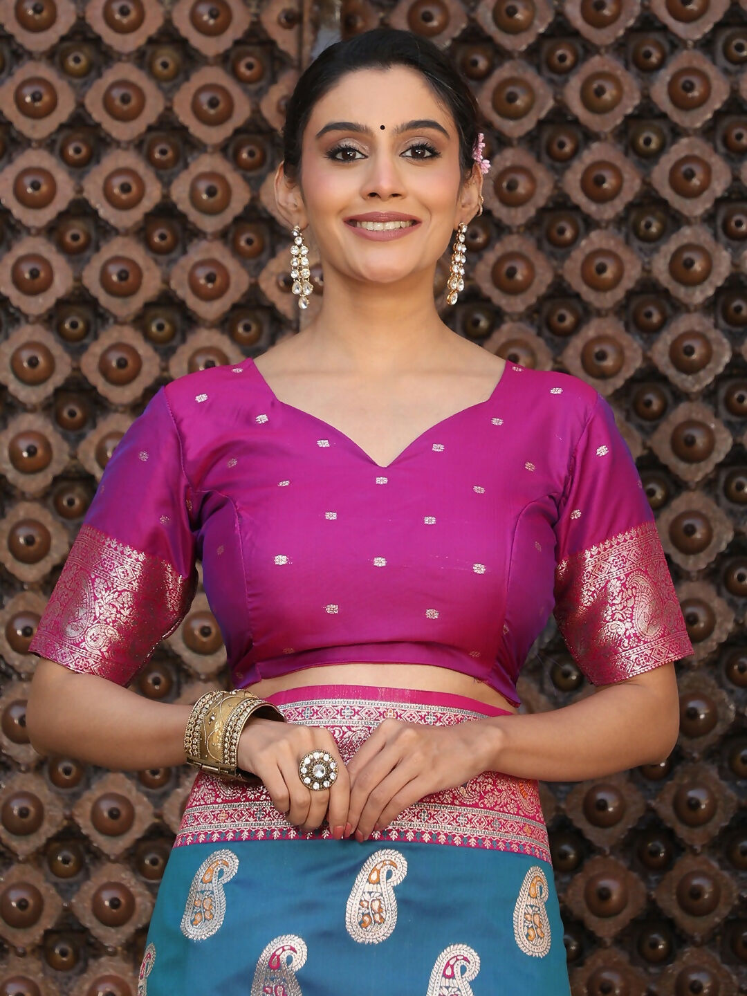 Astita Sky Blue Silk Saree