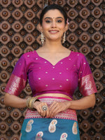 Thumbnail for Astita Sky Blue Silk Saree