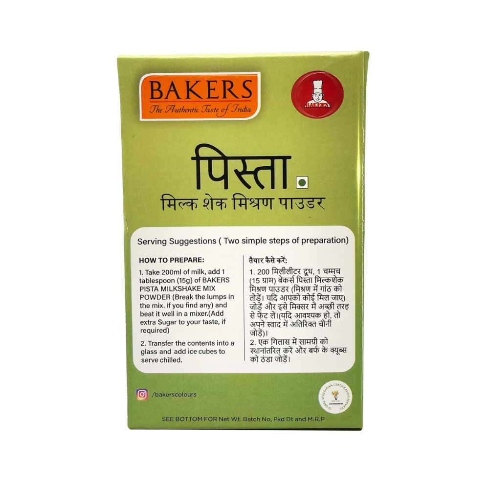 BAKERS Milk Shake Mix Powder - Pista Flavor - Dista