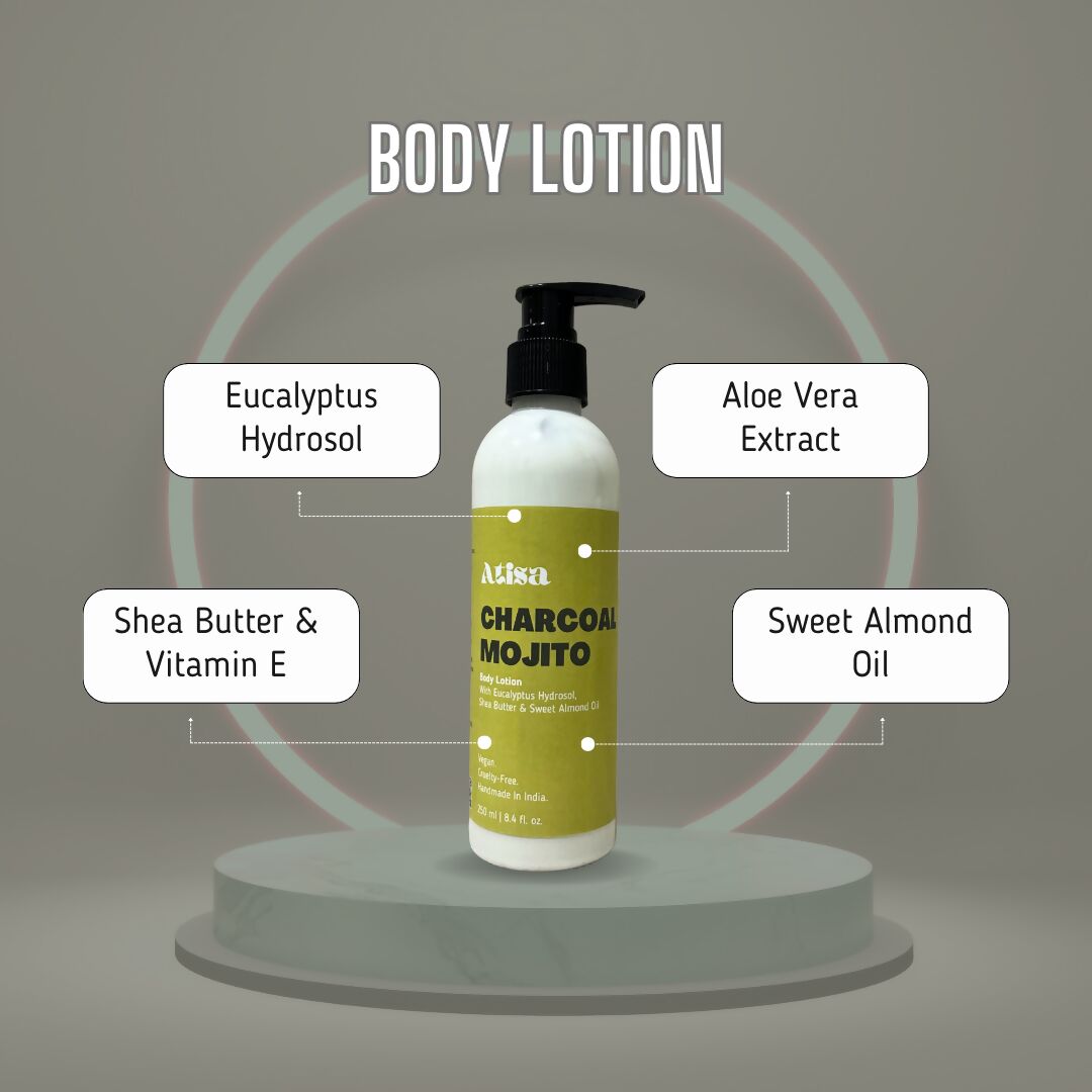 Atisa Charcoal Mojito Body Lotion - Distacart