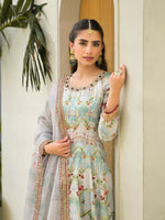 Thumbnail for Functional Designer Sky Jam Silk Anarkali suit with Dupatta-Anbazaar - Distacart