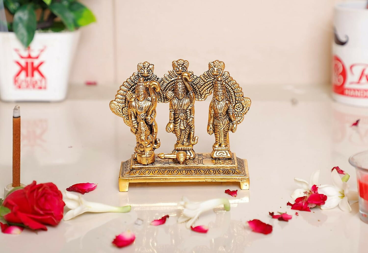 KridayKraft Shri Ram Darbar Metal Statue - Distacart