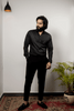Black Pintuck Shirt by Hilo Design - Distacart