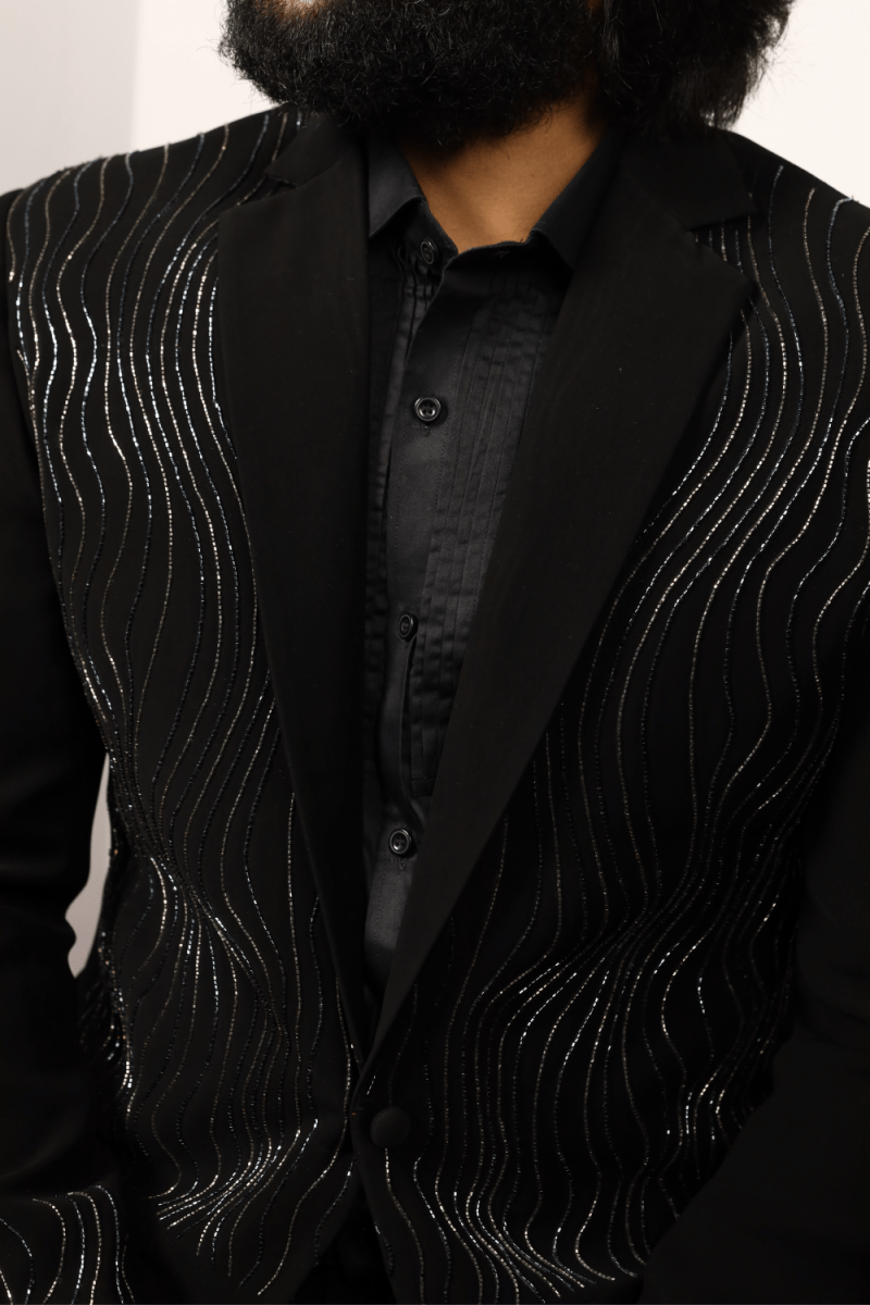 Alish - Embroidered Blazer - Distacart