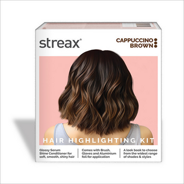 Streax Hair Colour Highlighting Kit - Cappuccino Brown - Distacart