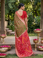 Thumbnail for Shree Shyam Fashion Mehndi Soft Silk Saree - Dista