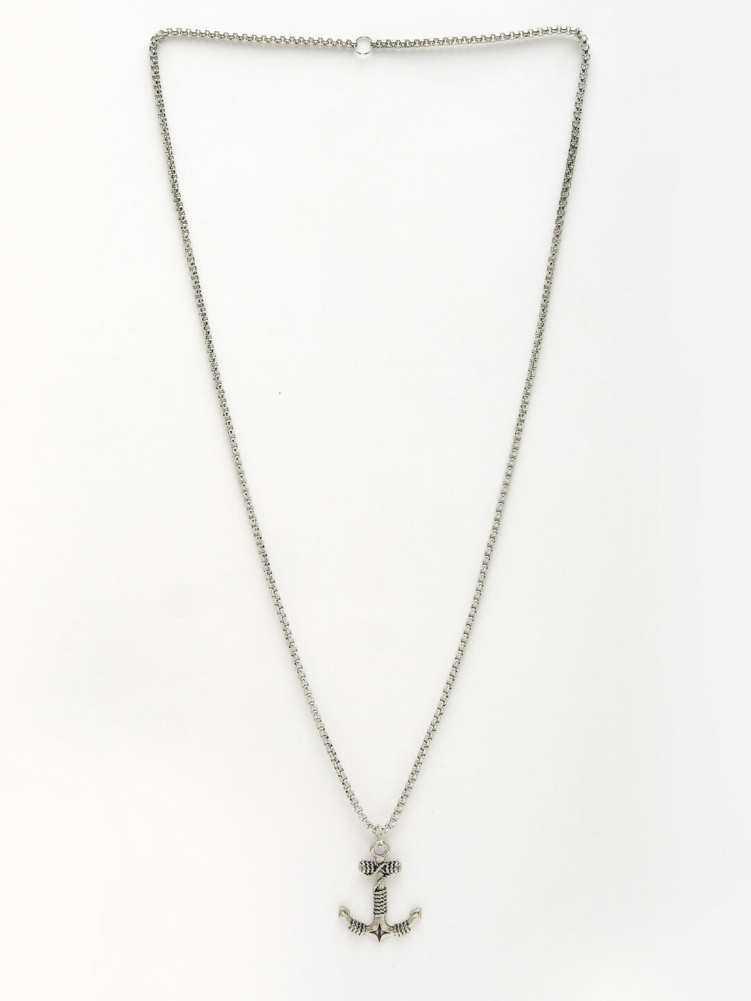 NVR Men's Silver-Plated Stainless Steel Pendant with Chain - Distacart