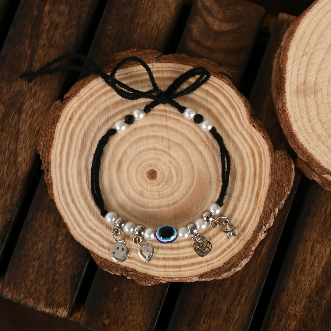 NVR Women Set of 2 Black Evil Eye Rakhi With Roli Chawal - Distacart