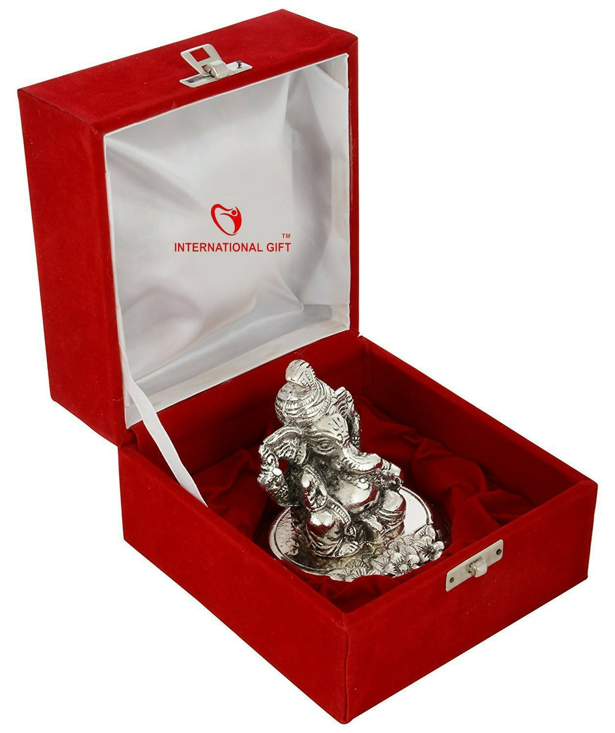 International Gift Silver Plated Pagdi Ganesh God Idol - Distacart