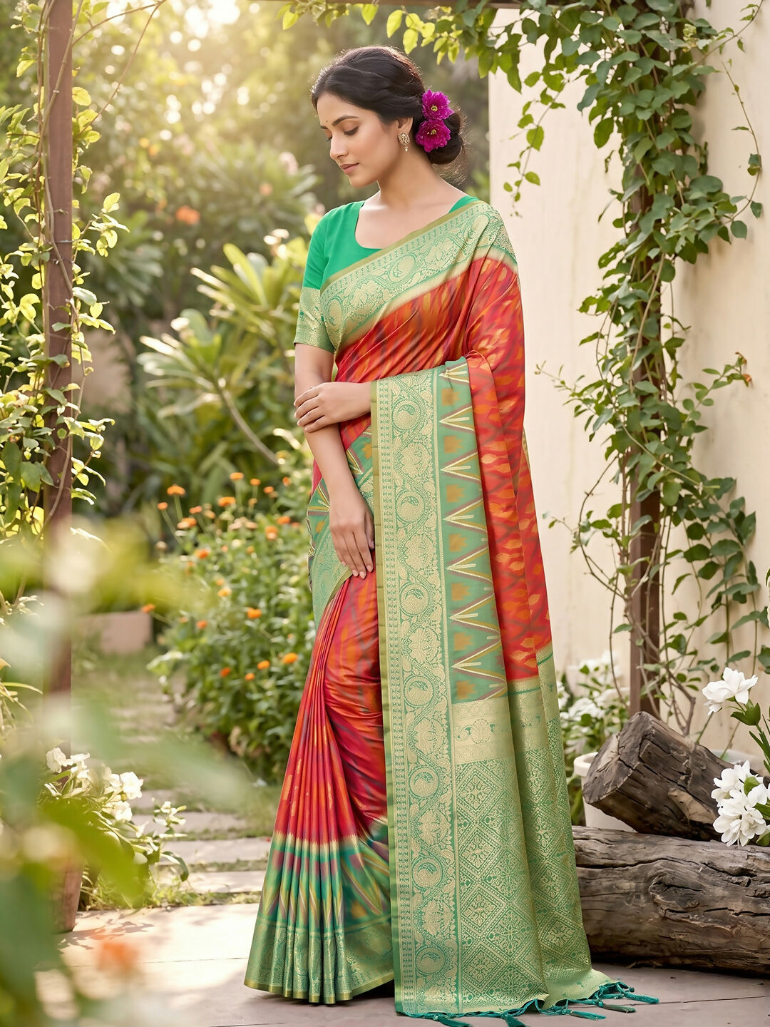 Shree Shyam Fashion Mustard Soft Silk Saree - Dista