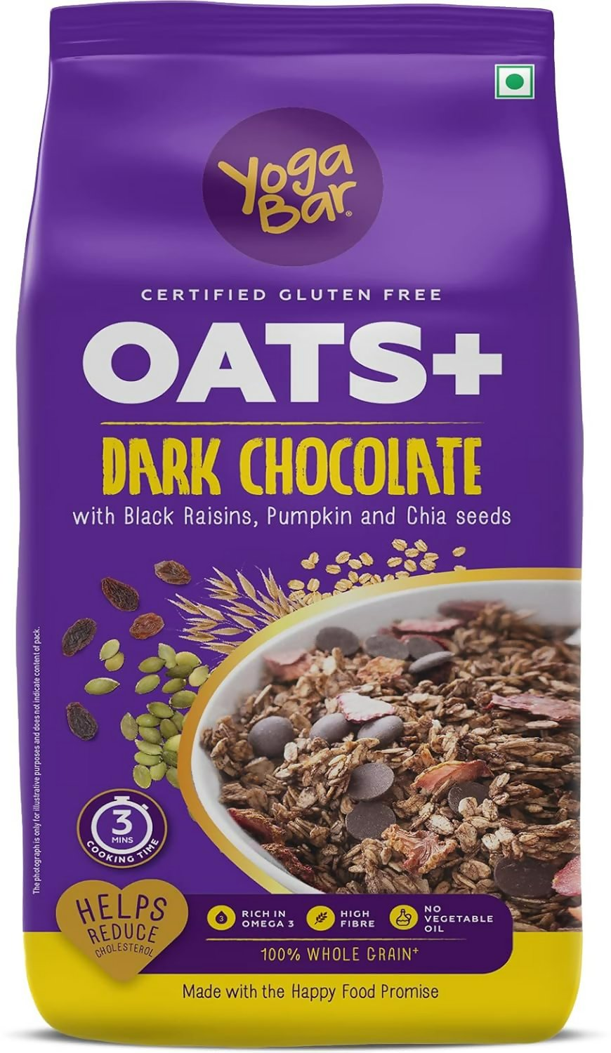 Yoga Bar Breakfast Protein Variety Box - Dark Chocolate Flavour Premium Super Oats Combo Pack
