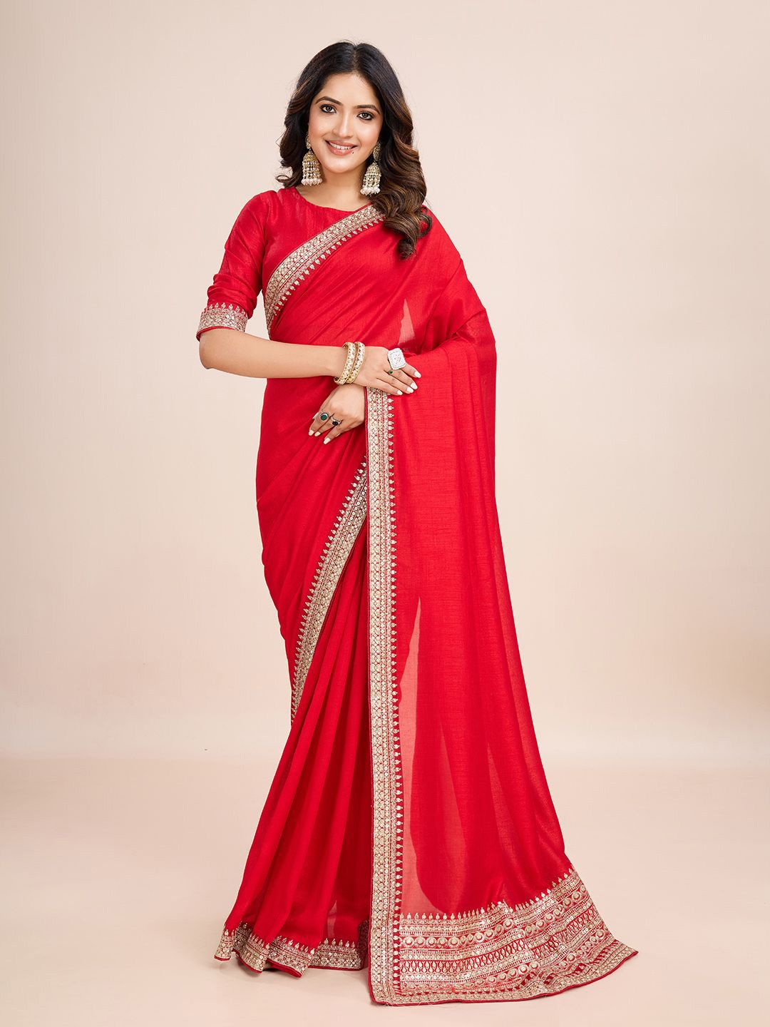 kasee Embroidered Pure Silk Ready to Wear Saree - Distacart