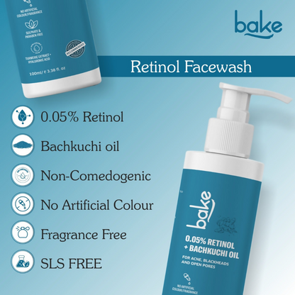 Bake 0.05% Retinol Face Cleanser - Distacart