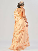 Thumbnail for Vastranavya Orange Satin Silk Elegant Printed Saree with Unstitched Blouse - Distacart