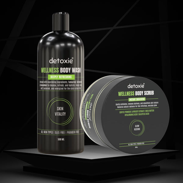 Detoxie Wellness Body Wash & Body Scrub Combo - Distacart