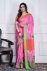 Morchari Multicolour Cotton Handloom Mirror Work Saree Unstitched Blouse - Distacart