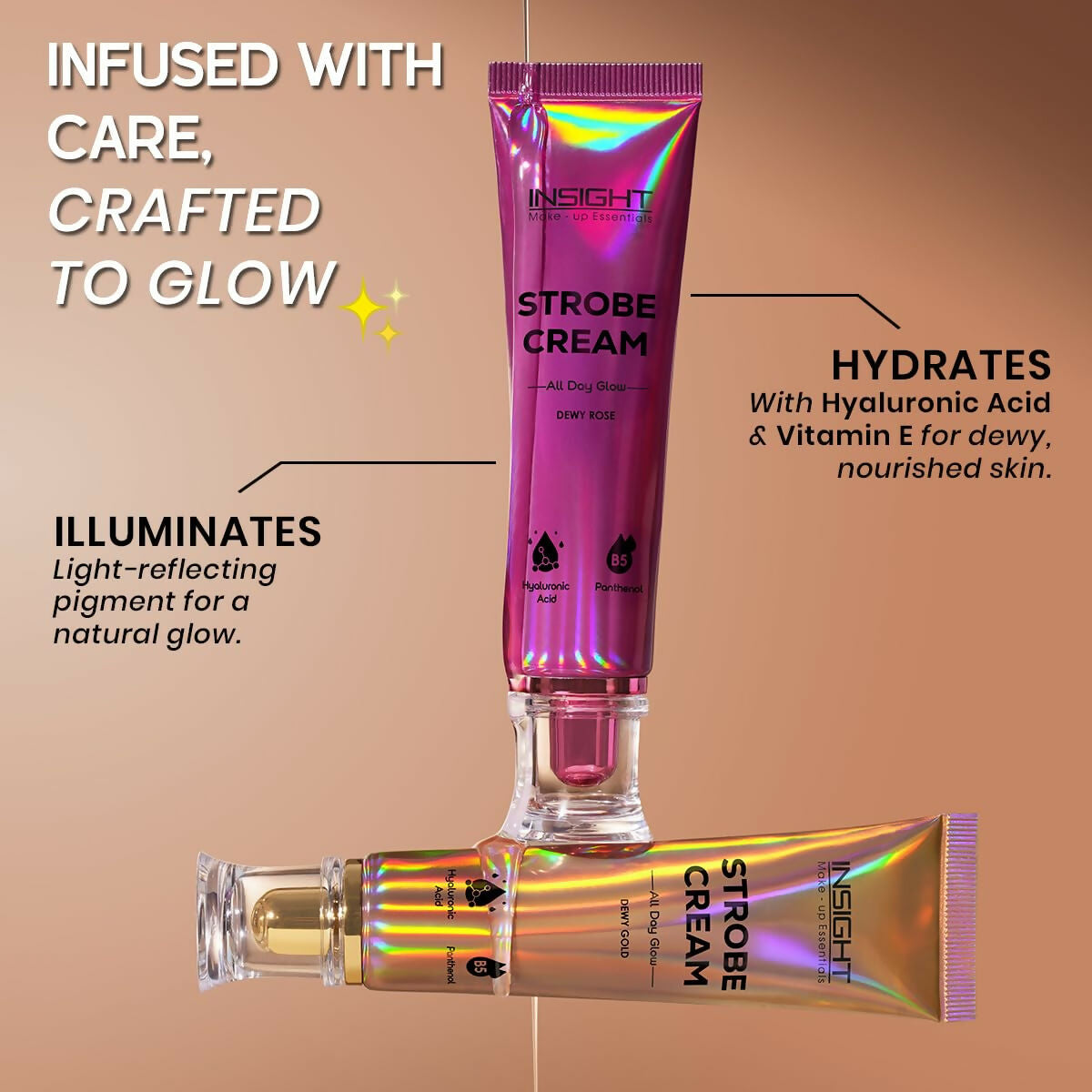 Insight Strobe Cream - Dewy Rose, Instant Radiance & Dewy Glow - Dista