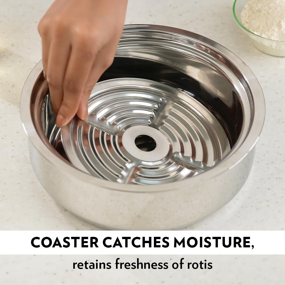 Borosil Stainless Steel Insulated Roti Server - Dista