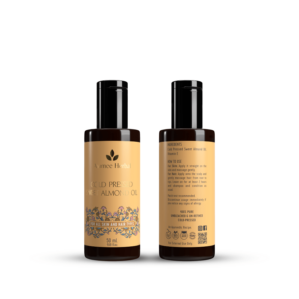 Avimee Herbal Cold Pressed Sweet Almond Oil - Distacart