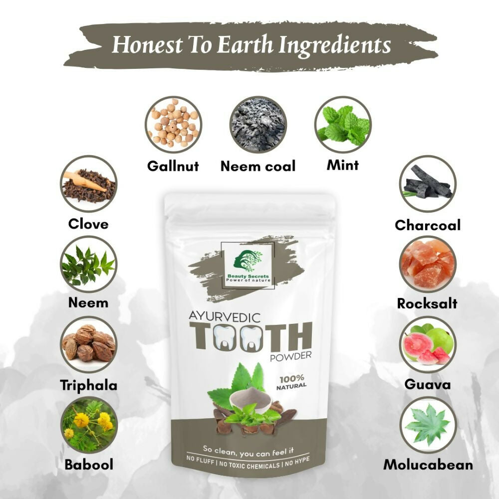 Beauty Secrets Ayurvedic Tooth Powder - Distacart