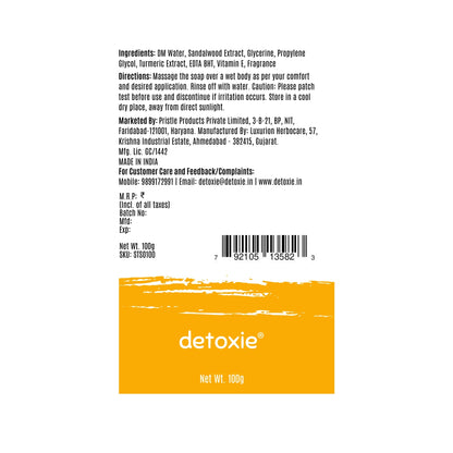 Detoxie Sandalwood Handmade Soap - Distacart