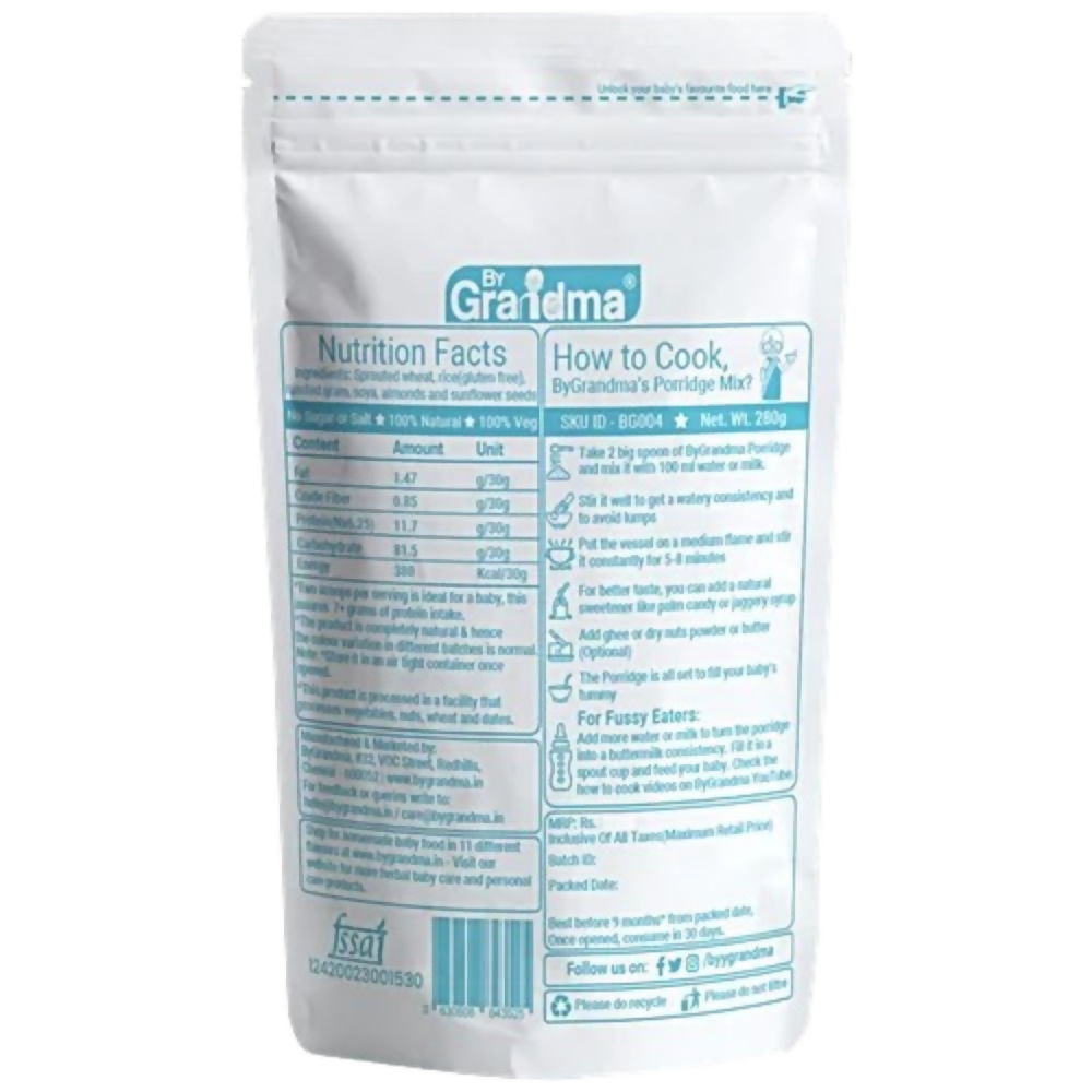 By Grandma Sprouted Cereal Mix - Soya and Wheat with Almonds & Sunflower Seeds - Distacart