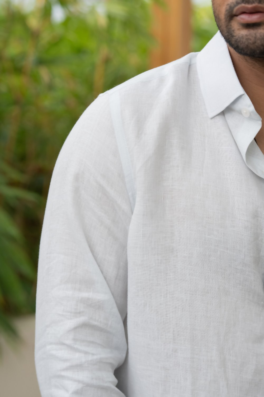 Linen Light Blue Moonlit Shirt By Hilo Design