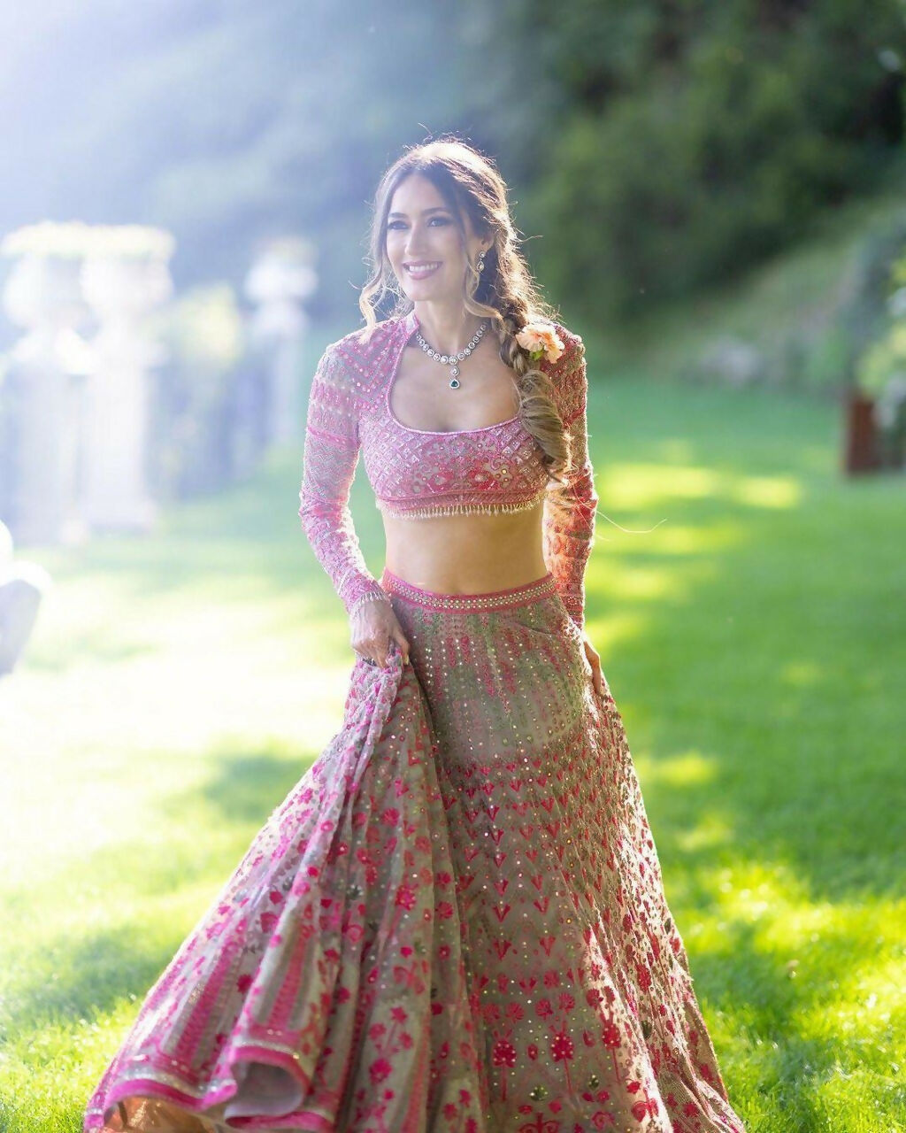 Jyoti Fashion Glamorous Multicolor Faux Georgette 3MM Sequins with Thread & Jari Embroidery Lehenga Choli with Dupatta - Distacart