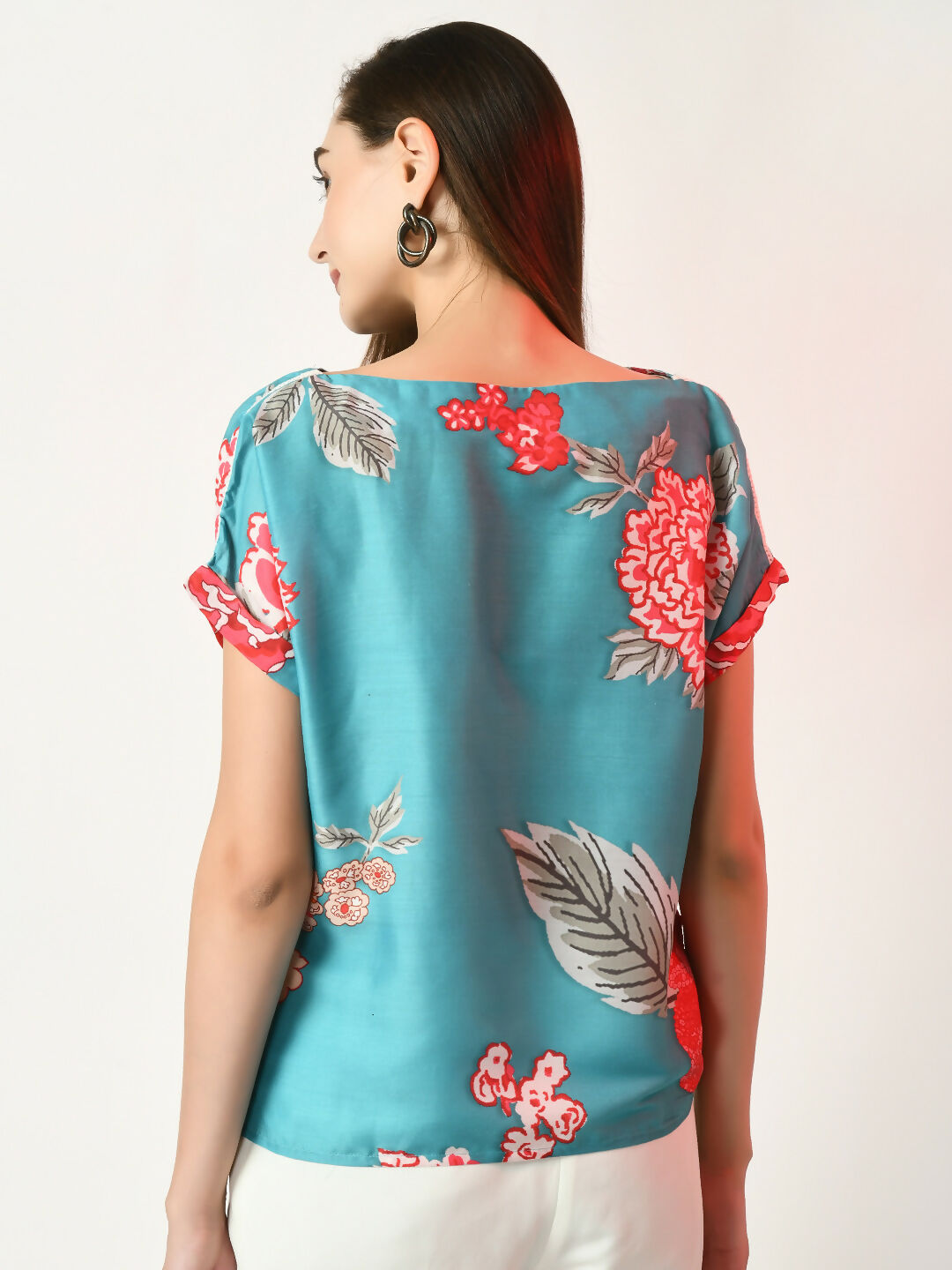 Myshka Women's Sea Green Printed Top - Distacart