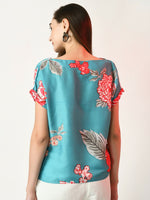 Thumbnail for Myshka Women's Sea Green Printed Top - Distacart