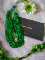 Thumbnail for Inhanns Handmade Beaded Multilayer Necklace, 20 Layers - Green - Distacart