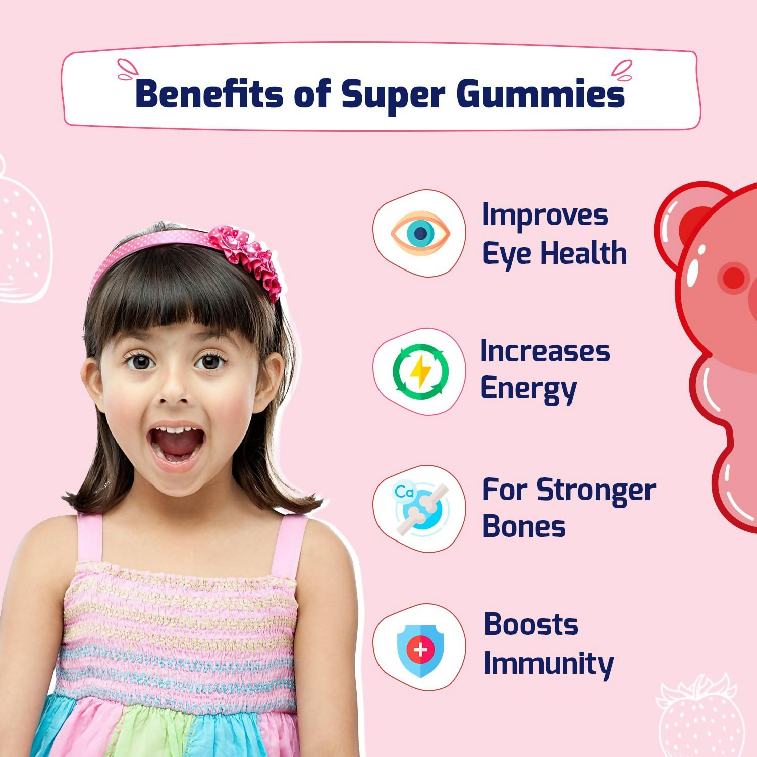 Gritzo SuperMilk Overall Growth (2-6y Boy & Girl) (Double Chocolate) with Super Gummies (Strawberry) - Distacart