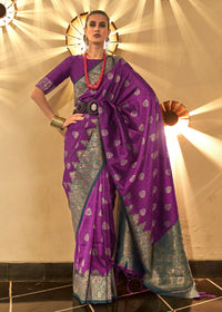 Thumbnail for Trendy Weaving Silk Royal Purple Designer Saree - Emponline - Distacart