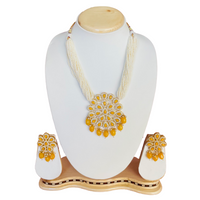 Thumbnail for White Multistrand Beaded Choker Jewellery Set By House of Ree