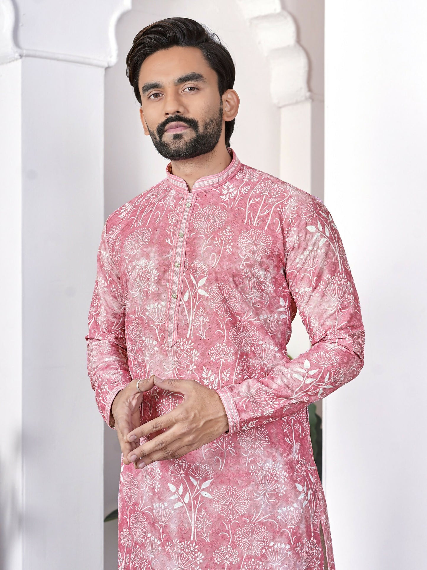 Anaita Pink Digital Printed Work Cotton Straight Kurta - Distacart