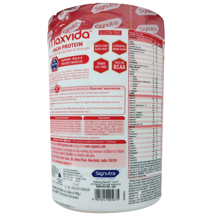 Maxvida High Protein Powder Vanilla Flavor - Distacart