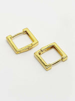 Thumbnail for NVR Men's Gold Plated Geomatric Shaped Hoop Earrings - Distacart