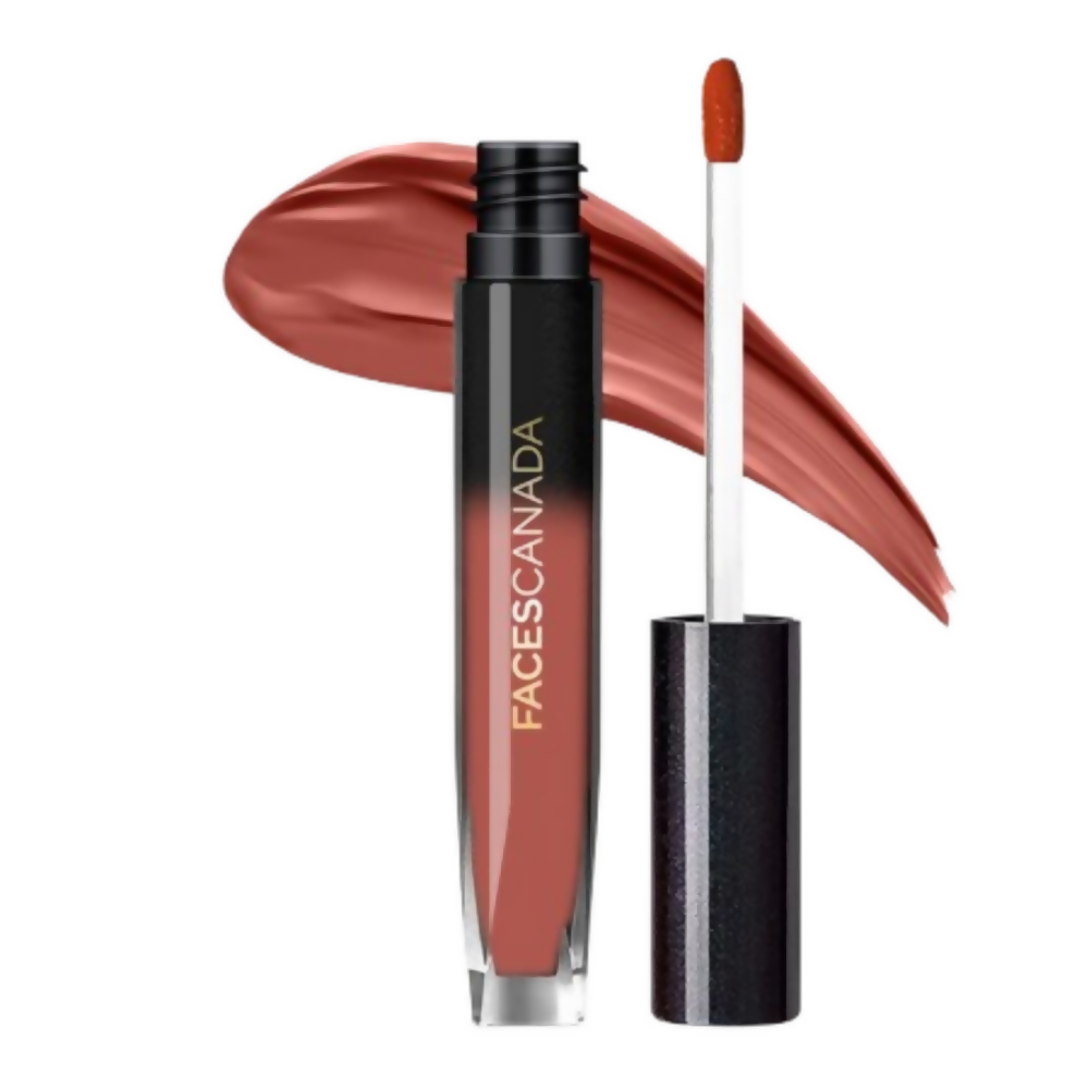 Faces Canada Comfy Silk Liquid Lipstick - Soulful Brown 01 - Distacart