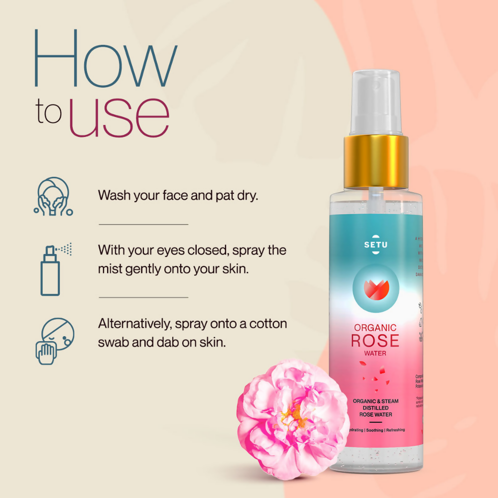 Setu Organic Rose Water Spray - Distacart