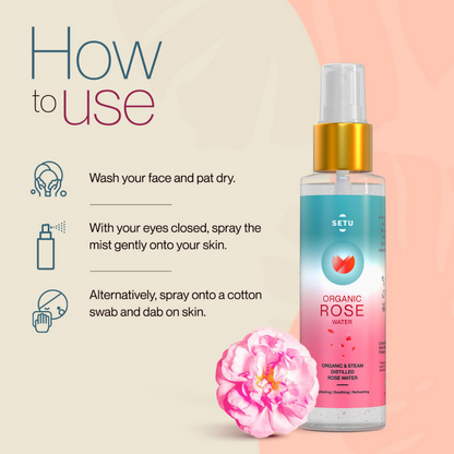 Setu Organic Rose Water Spray - Distacart