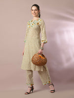 Thumbnail for Myshka Women's Multi Printed Cotton Straight Party Kurta Set - Distacart