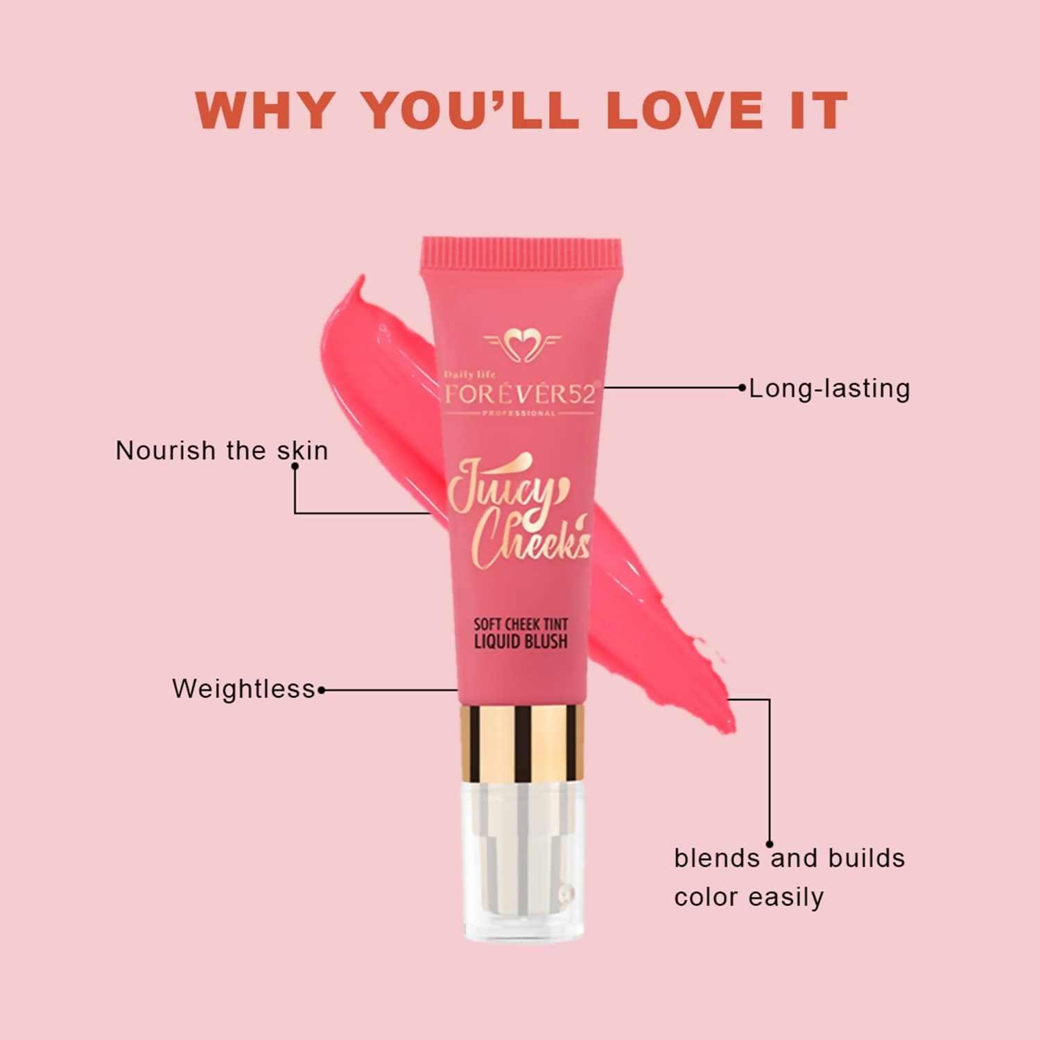 Daily Life Forever52 Soft Cheek Tint Liquid Blush - JCB002 Pink - Distacart