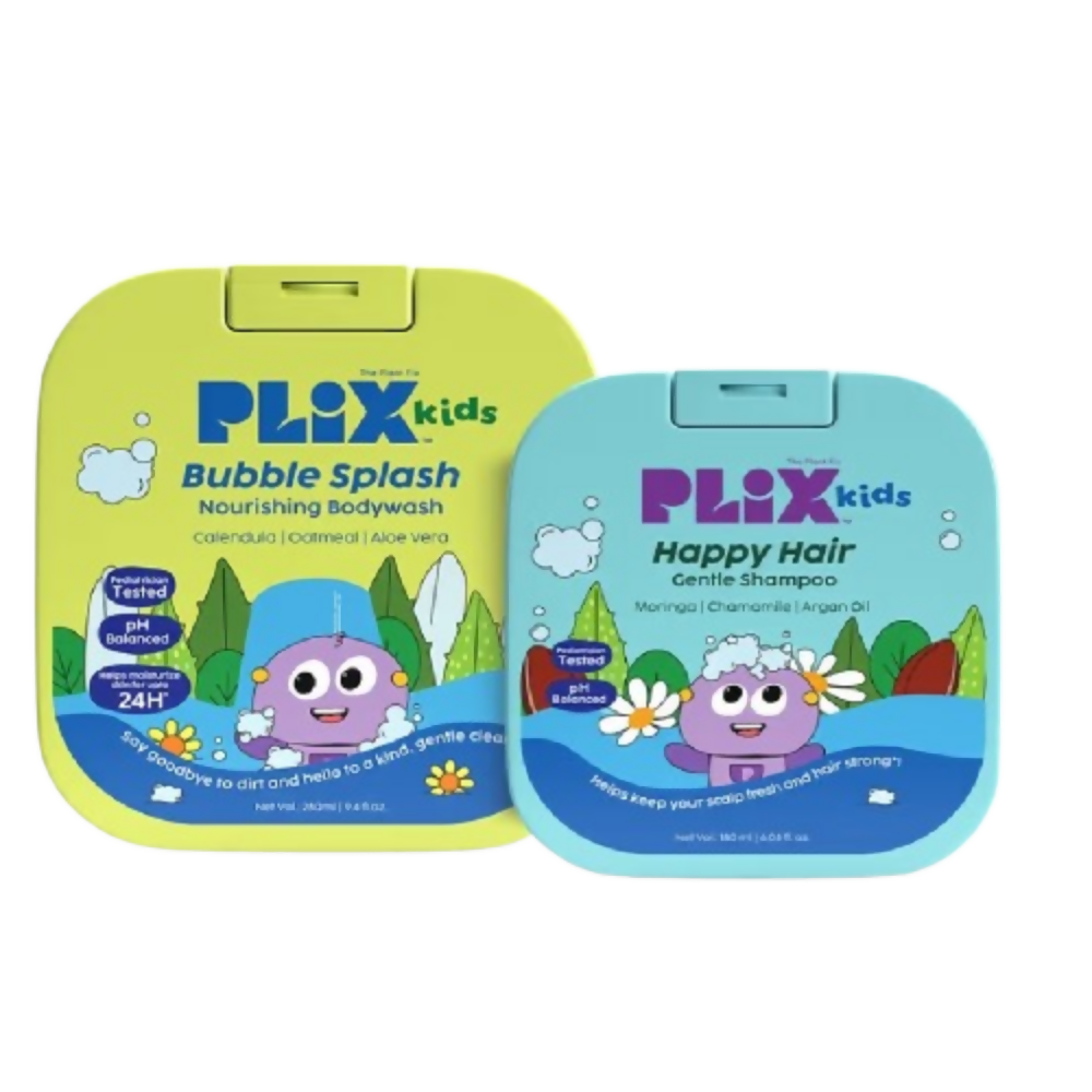 PLIX The Plant Fix Kids Happy Hair Gentle Shampoo & Bubble Splash Body Wash - Distacart