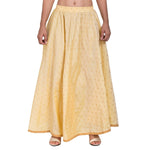 Thumbnail for Asmaani Beige Color Golden Zari Work Maxi Skirt