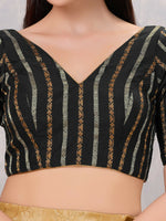 Thumbnail for Joban Fashion Women Cotton Blend BLACK Stitched Blouse - Distacart